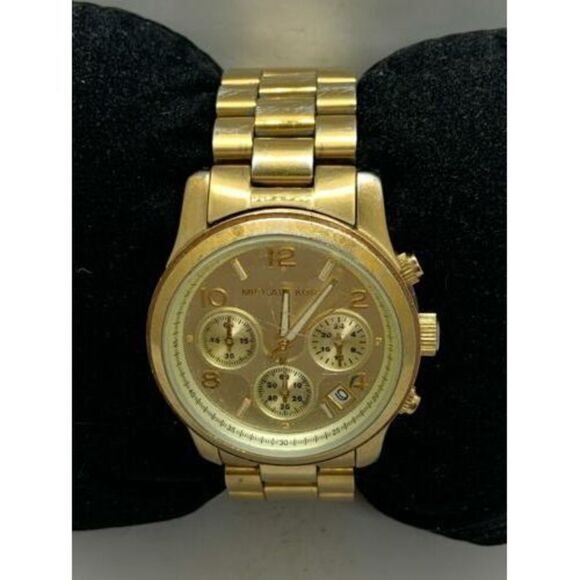 Michael Kors MK5055 Women's Watch Gold Stainless Steel 38mm Chronograph D919 - Picture 2 of 9